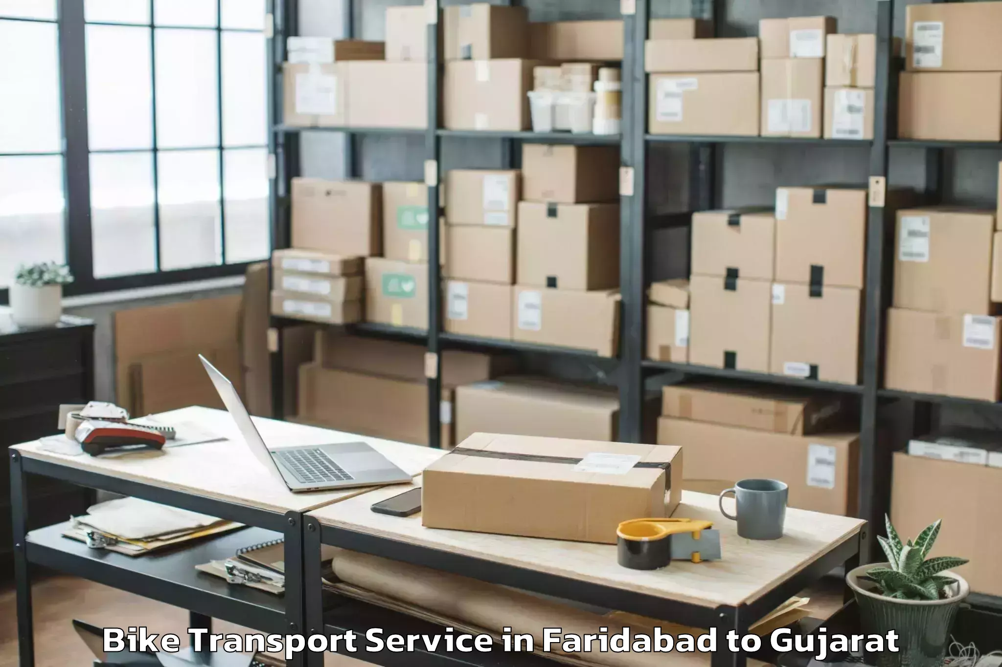 Book Faridabad to Vallabhipur Bike Transport Online